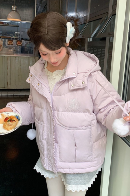 スウィートホワイトダックダウンジャケット