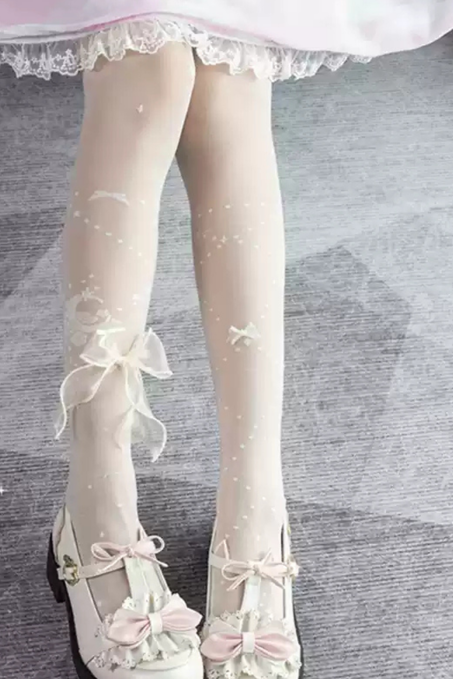 Sheer Ribbon Sweet Lolita Tights