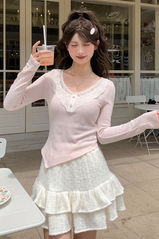 スイートスリムアシメトップス