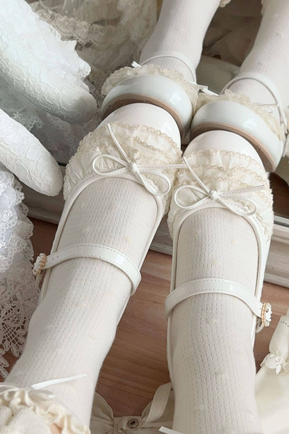 satin lacebow mary jane