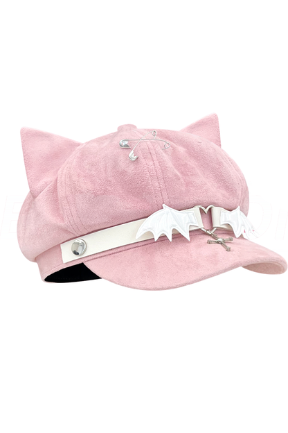 Y2K Blue Octagonal Newsboy Hat