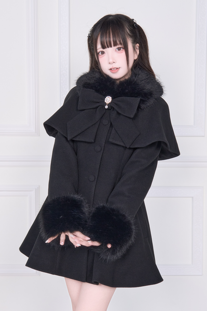 ビッグリボンフレアコート