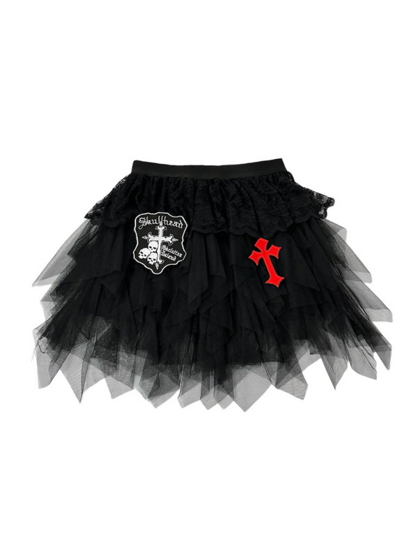 Rock Girl Red Camisole + Gothic Tulle Cake Skirt