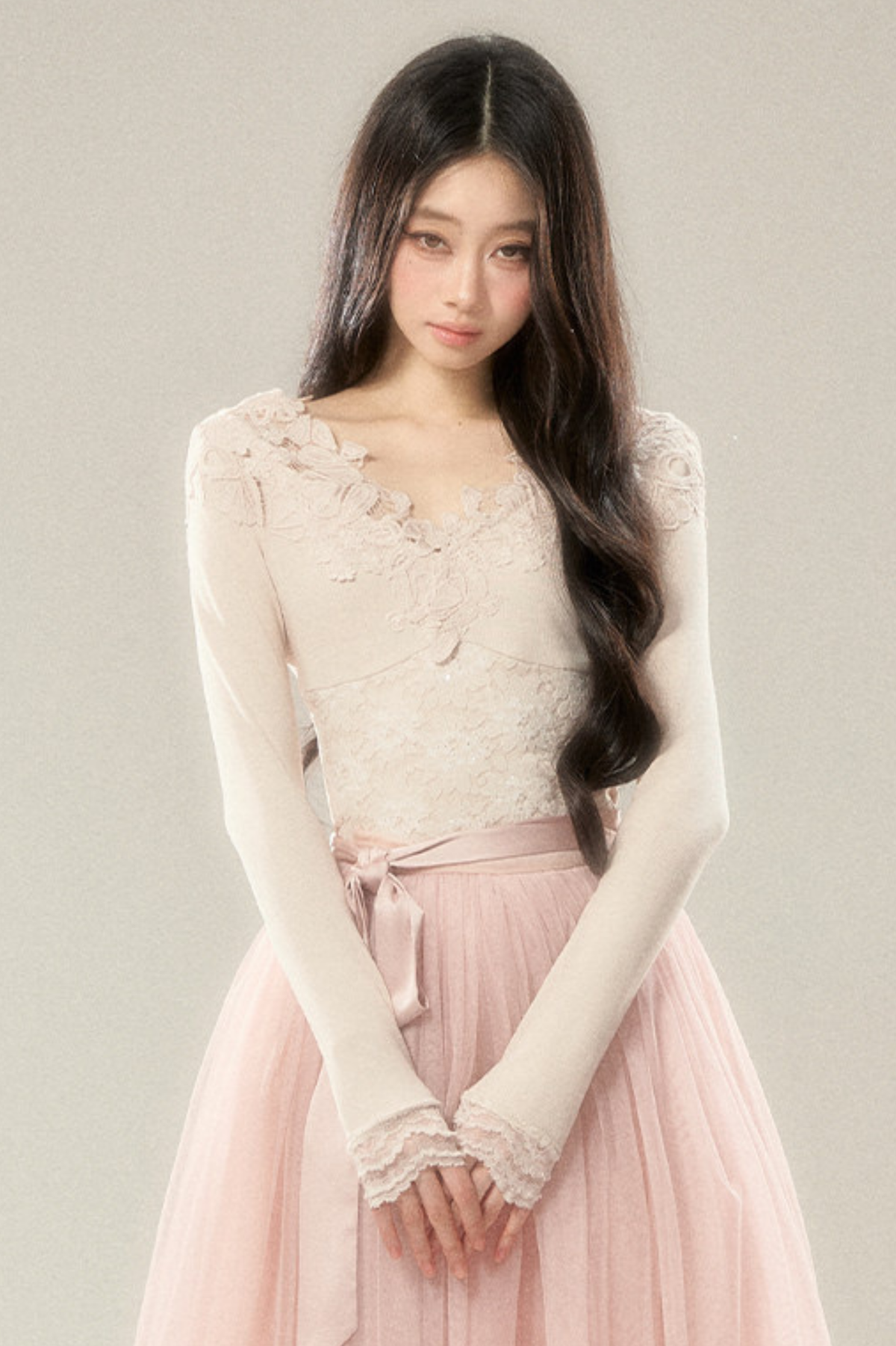 ノーブルフレンチレーストップス+フレアチュールスカート – Belchic