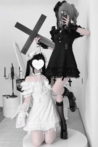 Source Monochrome Black Subculture Dress