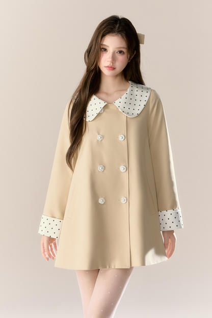 ココドールカラードットトレンチコート