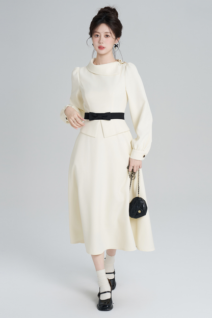 エレガントアプリコットウインタードレス