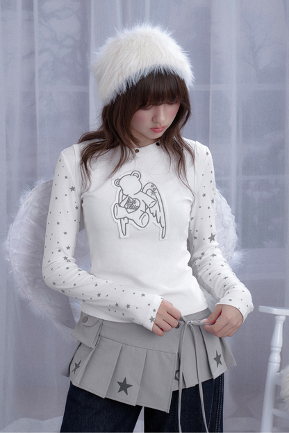 Falda de capas con cortina de estrellas