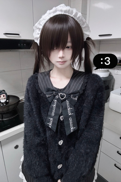 ダークエンジェルレースアップドレス+エプロン+セーター