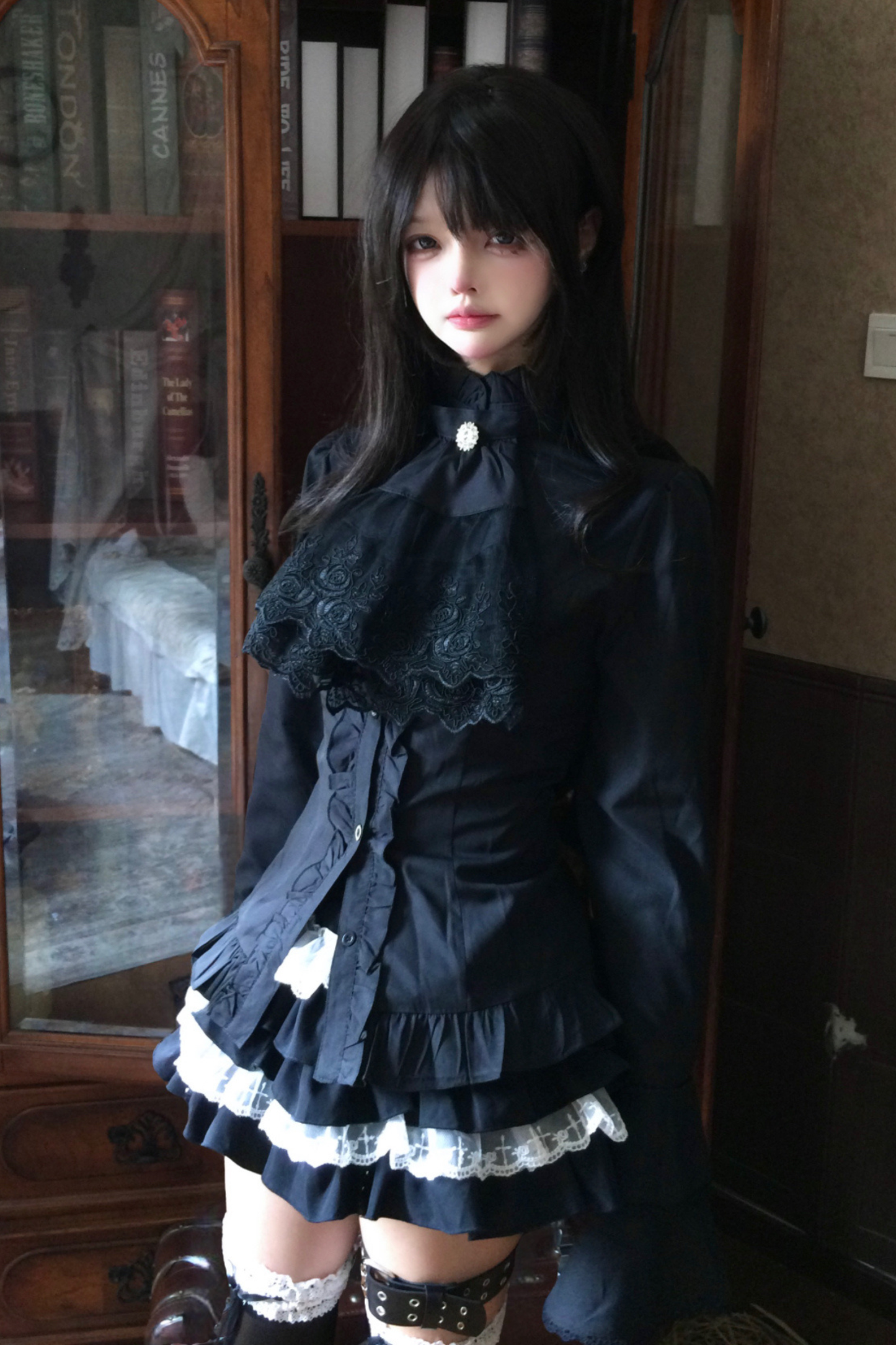 Gothic Elegant Shirt + Skirt