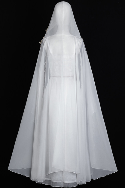 Märchenhaftes klassisches Lolita-Trägerkleid + Kapuzen-Cape