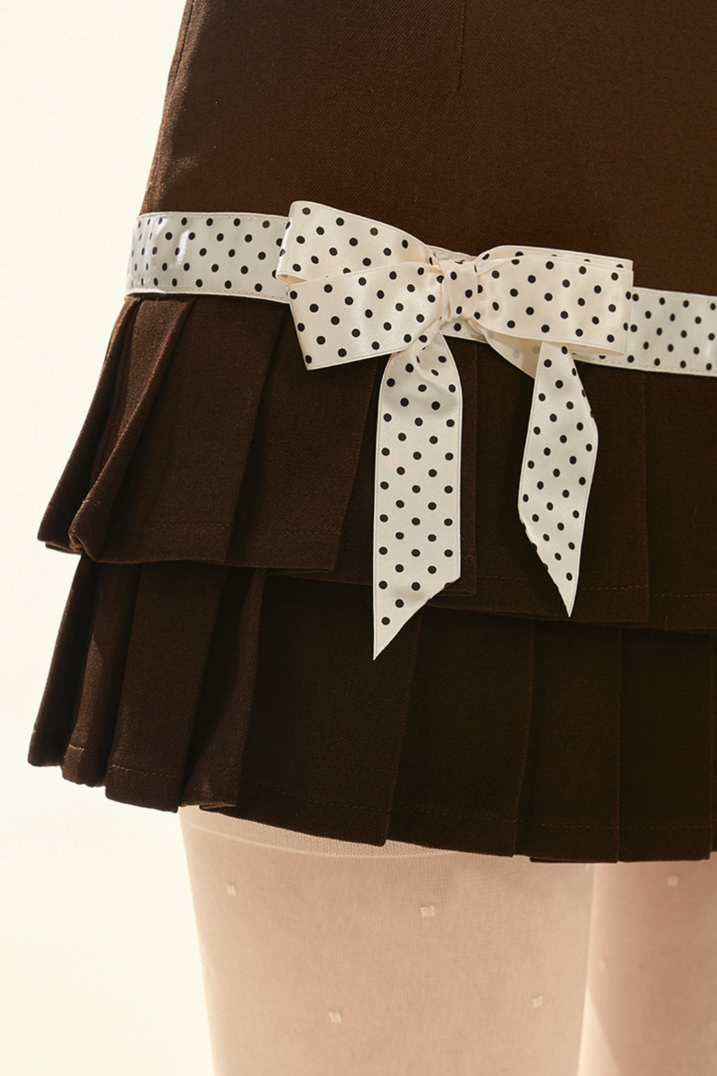 ココアスイートリボンドットスカート