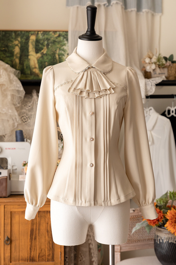 Retro Elegant Waist Cinching Blouse