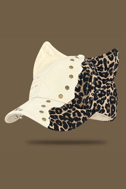Leopard Print Cat Ear Cap