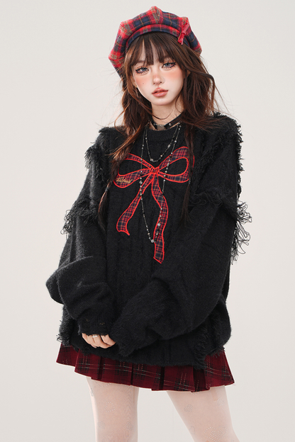 レッドリボンスイートセーター