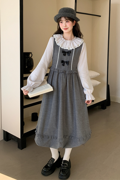 リボンレトロサスドレス