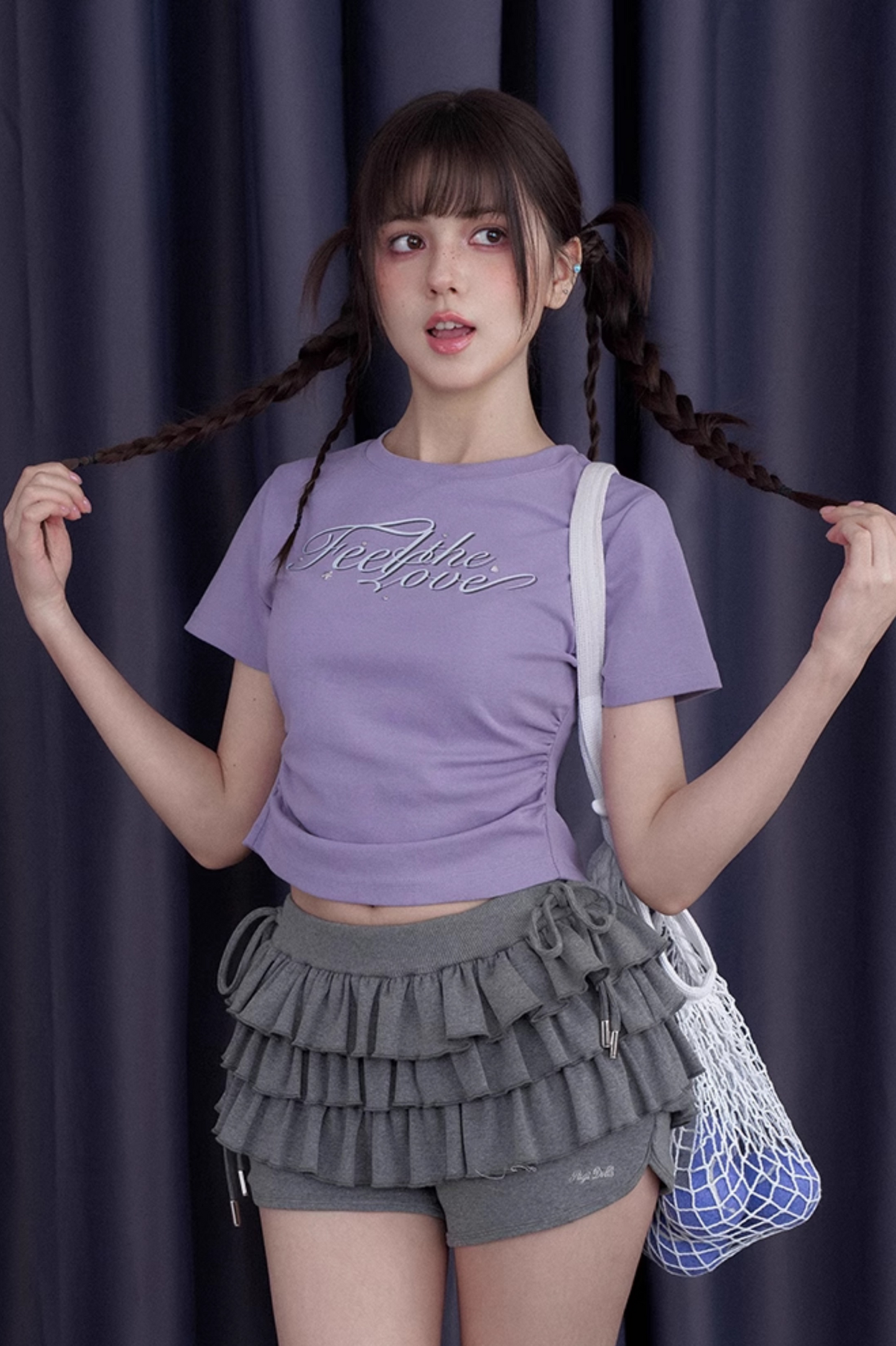 틴 스피릿 리본 투톤 티셔츠