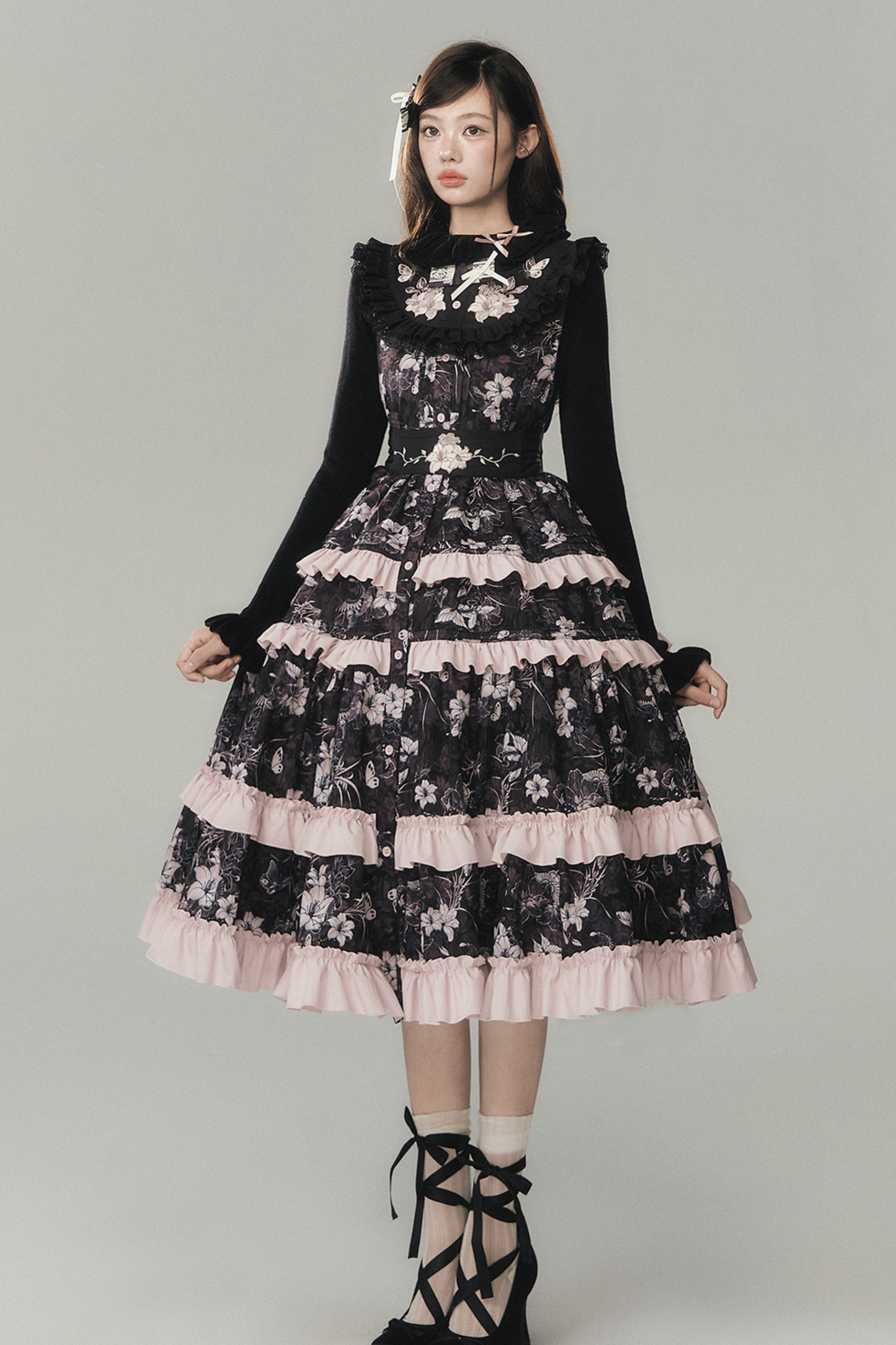 ラブリーロリータベストドレス+トップス+ベルト