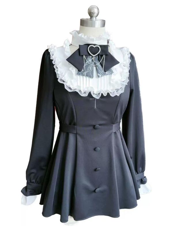 Eltuan Ribbon Lace Cross Embroy Dary West Mark Dress Suit