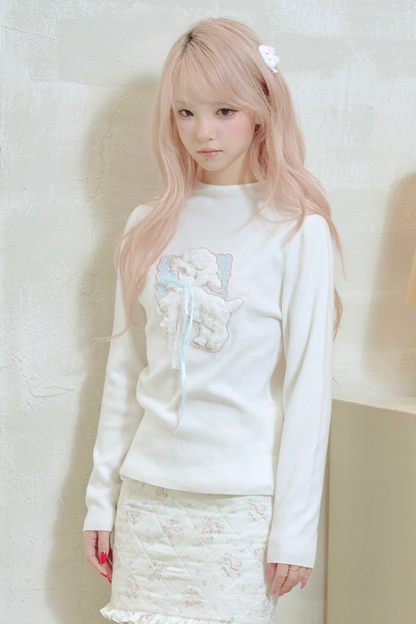 Sweet Lamb Ribbon Tight Top