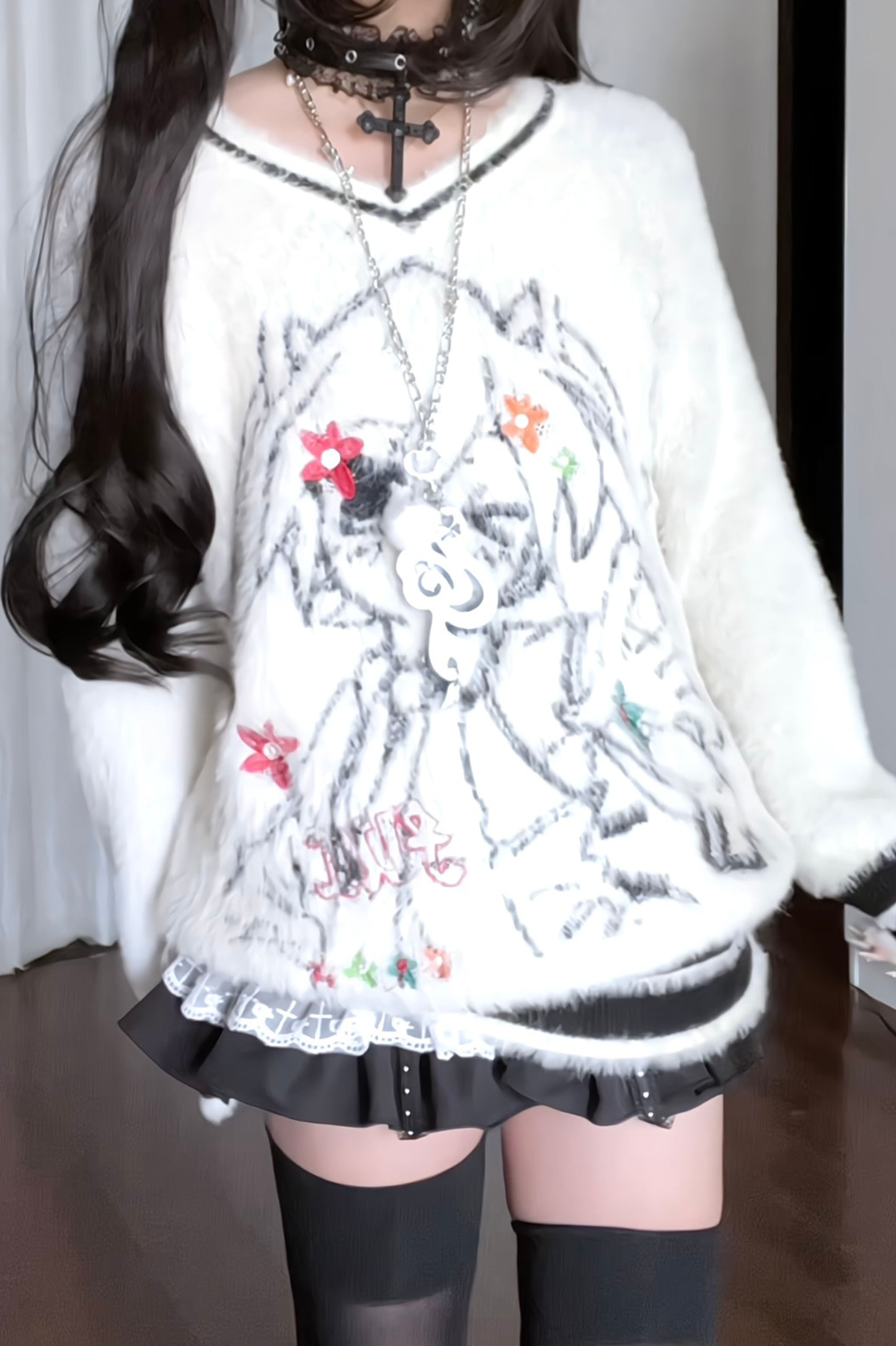 アニメプリントソフトフードトップス