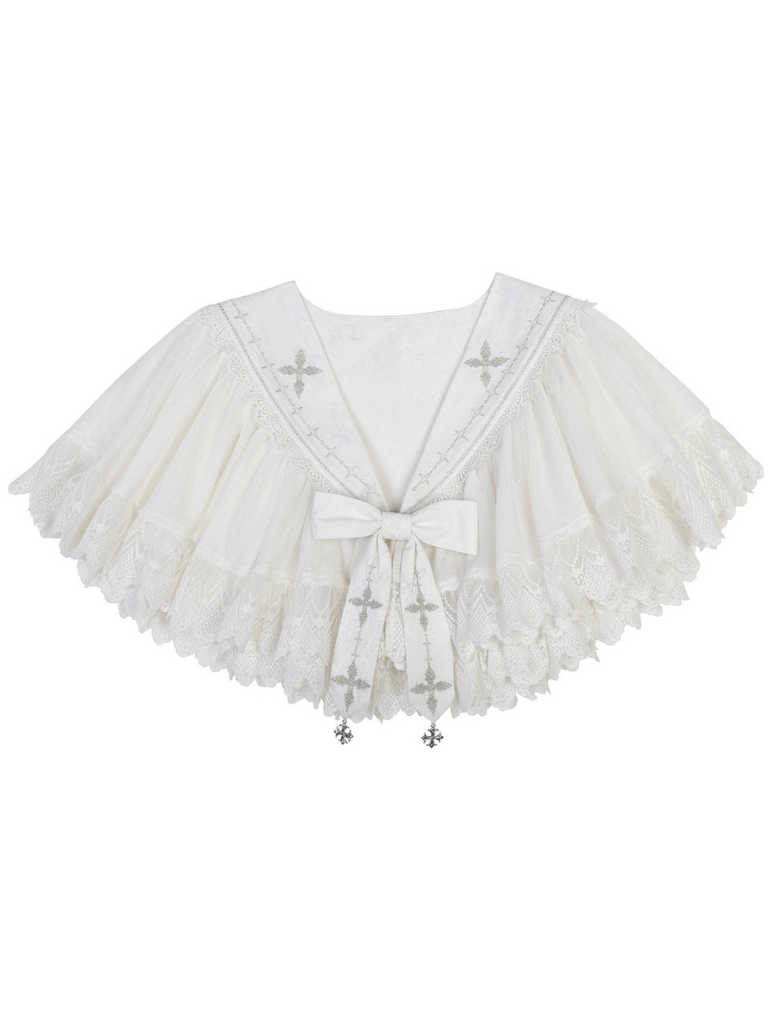 Elegant Gothic Suspender Skirt + Shawl