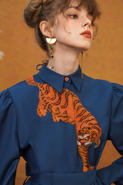 フレンチヴィンテージタイガーワンピース