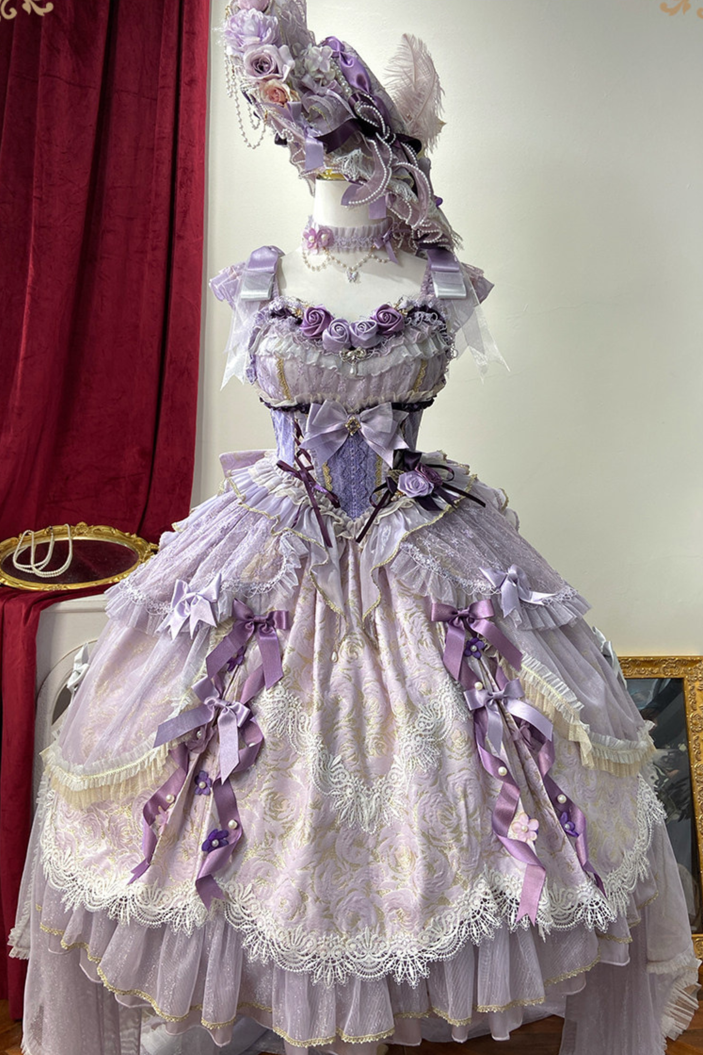 ムーンクラウンギフトロリータドレス+スリーブ+トレーン