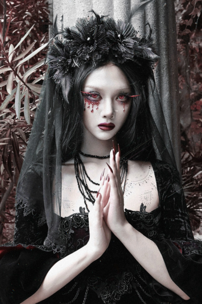 Thriller Gothic Flower Veil