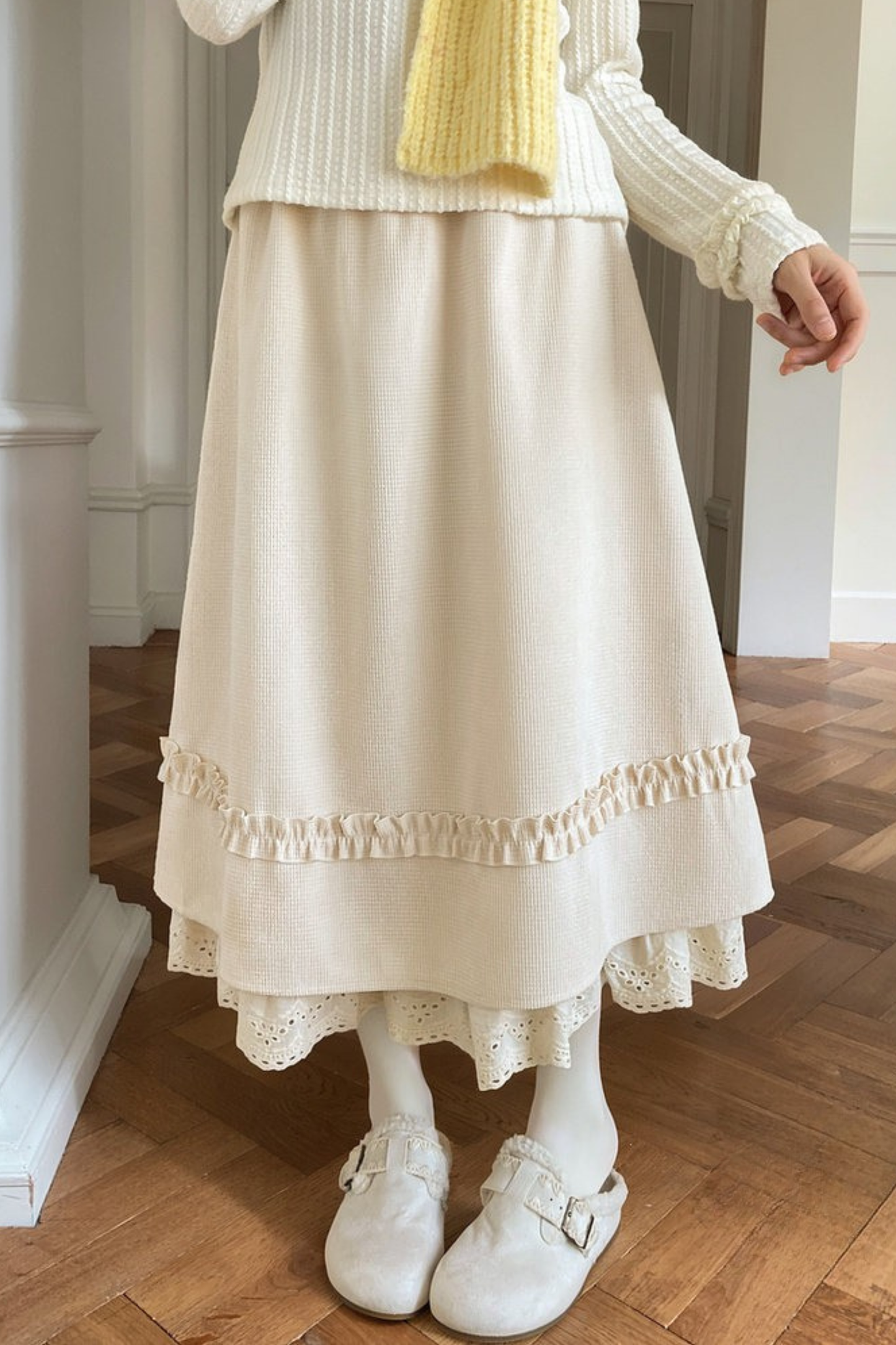 レースプレッピースタイルスカート