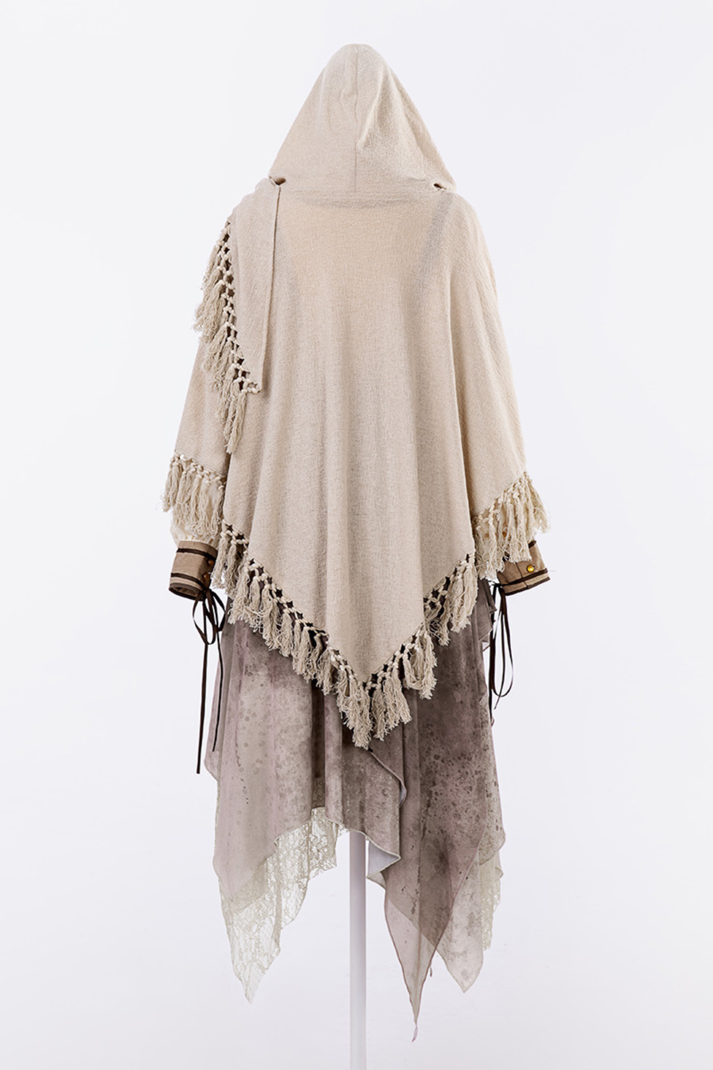 サンセット民族フードケープ+サスペンダースカート+トップス