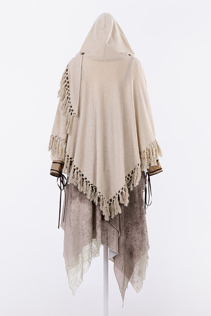 サンセット民族フードケープ+サスペンダースカート+トップス