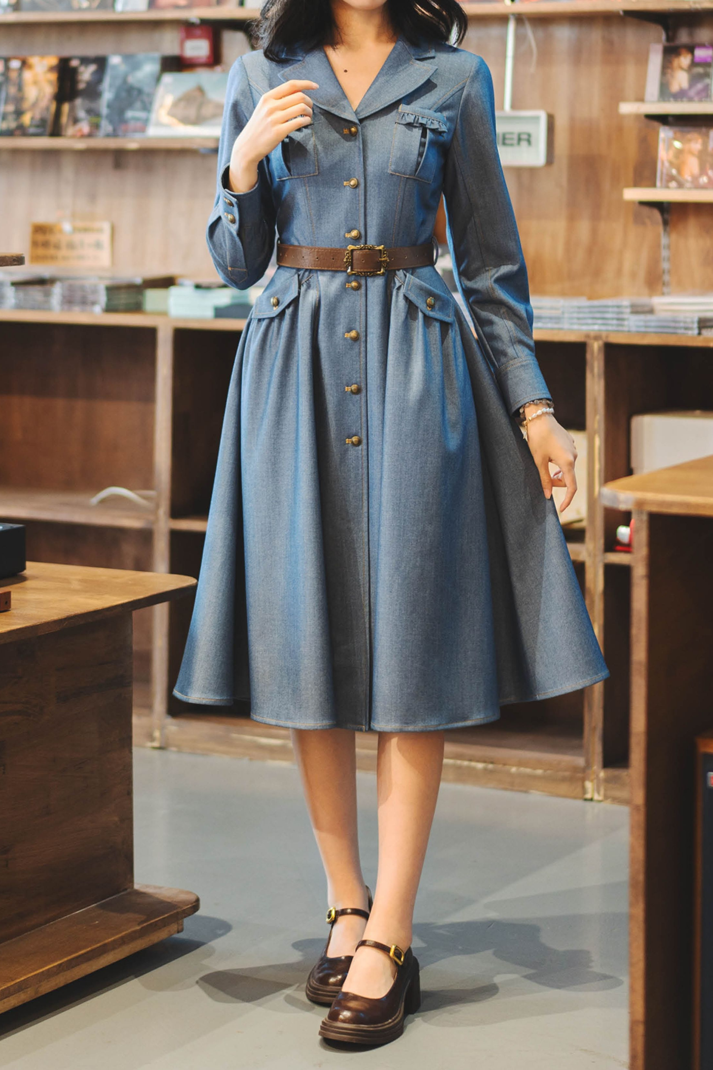 フォレストワードローブアメリカンヴィンテージデニムドレス