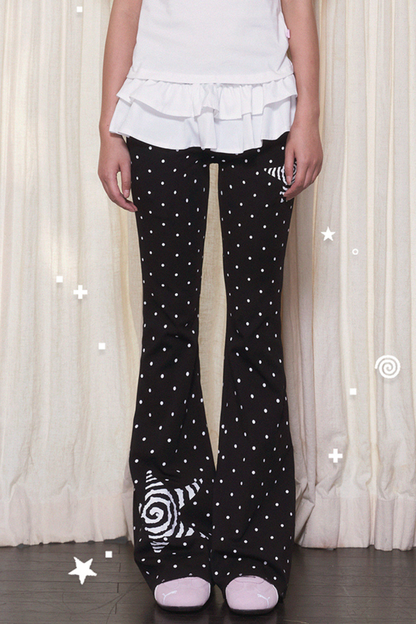 キュートスリムスタードットストレッチローライズパンツ