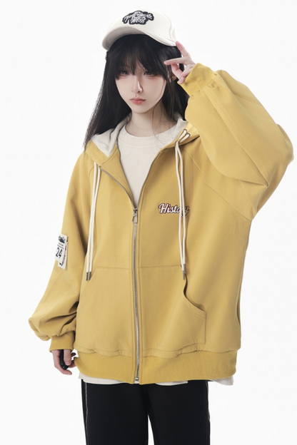 クリーミージャケット+Tシャツ+フードスウェット+スウェットパンツ