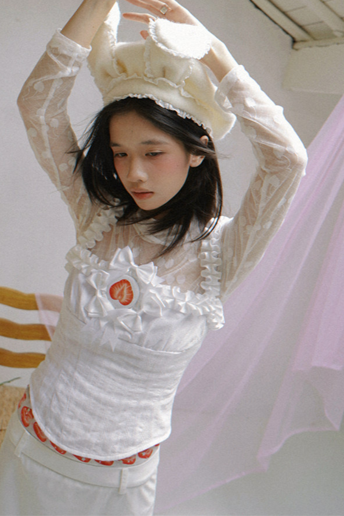 Polka Dot Strawberry Camisole Top