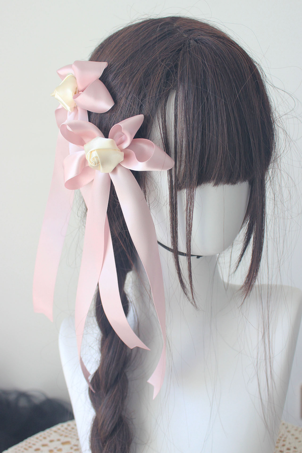 スイートシルクサテンバレヘッドバンド+ヘアクリップ+カチューシャ+リボン+チョーカー