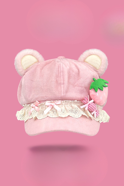 Strawberry Bear Hat