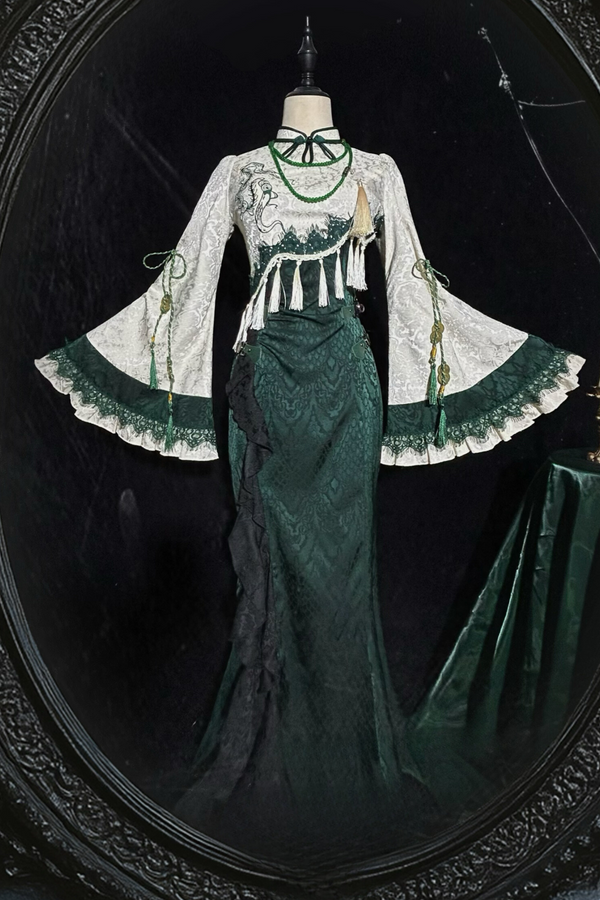 [Reservations] China Snake Coat Hoodie Cape Tassel Dress Suit