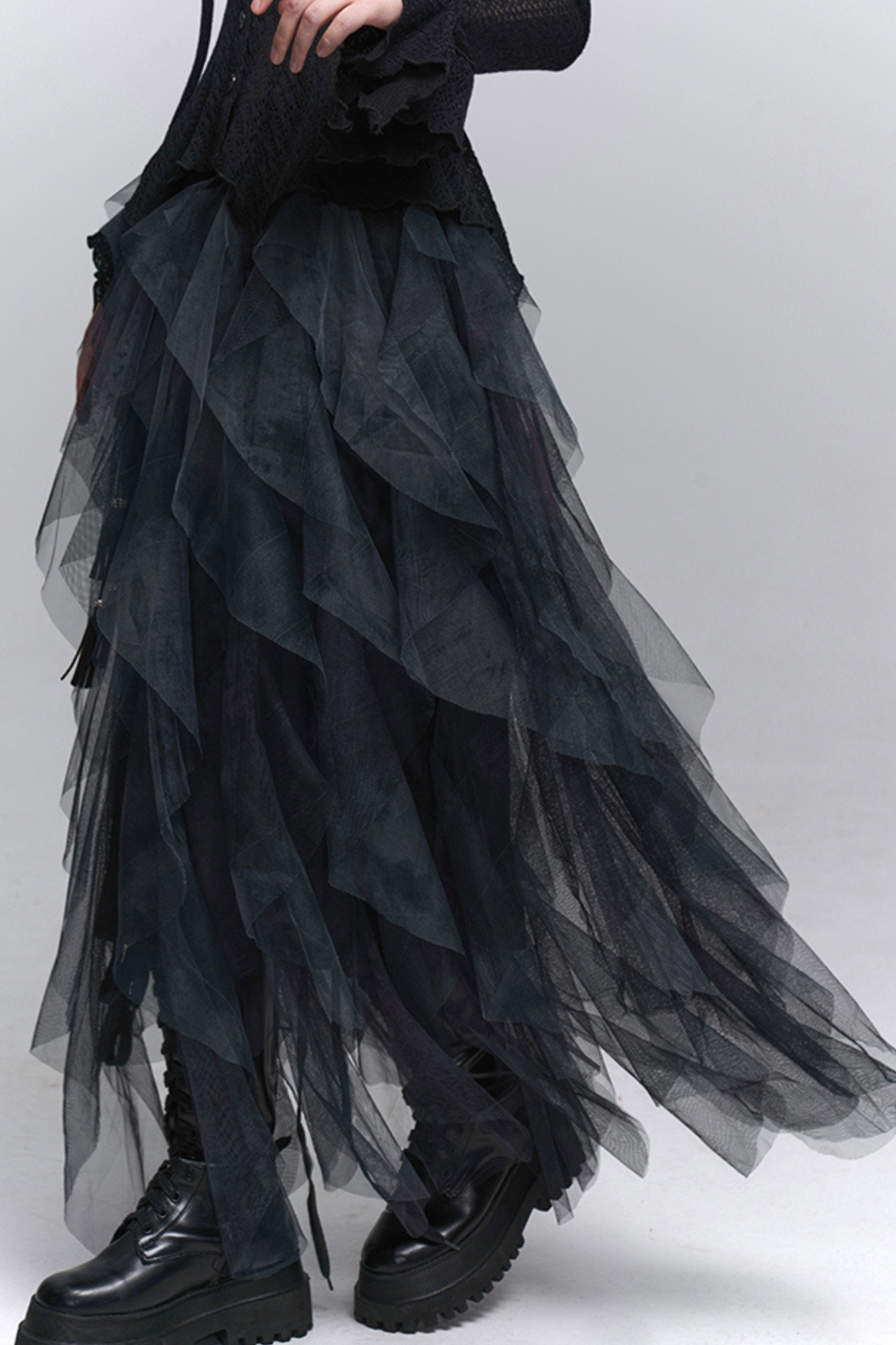 タイダイシアーフェザースカート