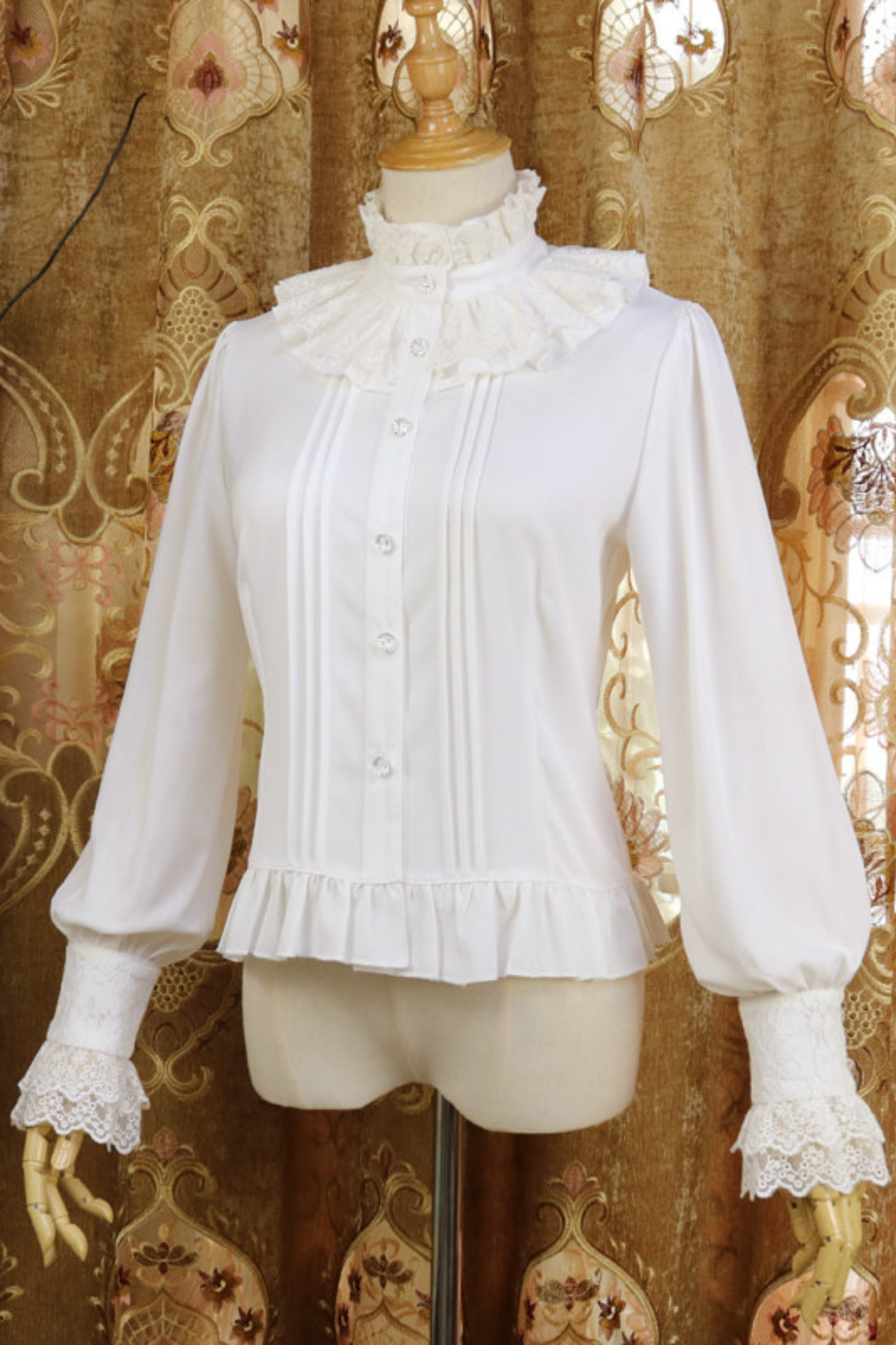 Elegant Neck Retro Chiffon Lolita Blouse