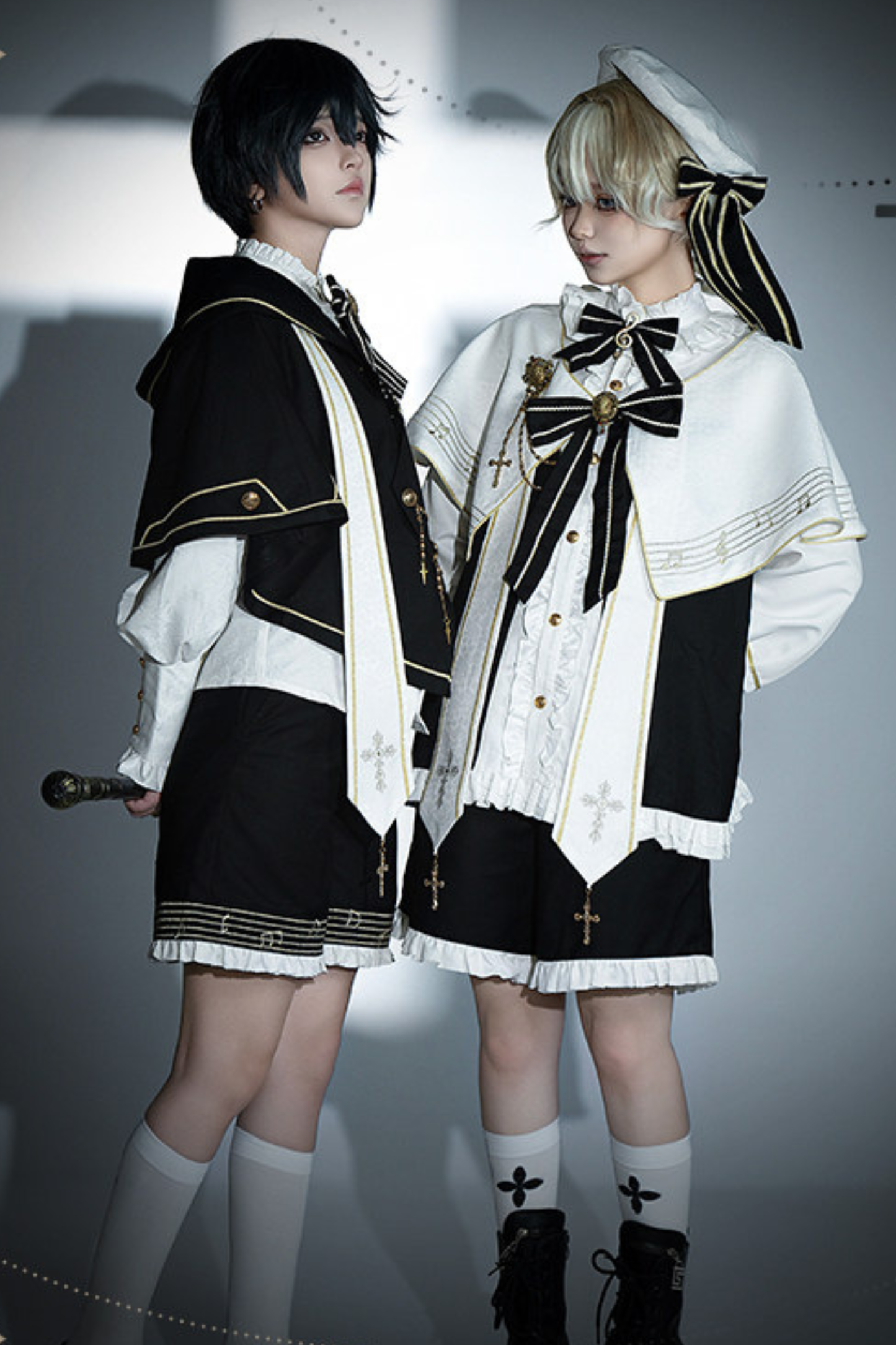 Gothic Cross Monochrome Prince Set + Beret