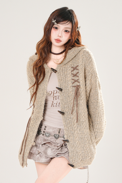 Y2Kバニーフーデッドセーター