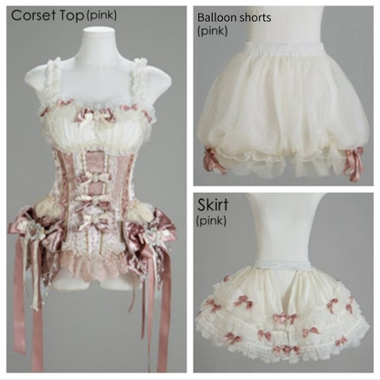 【4月8日予約締切】スウィートロリータバニーレースコルセットドレスセットA/B/C