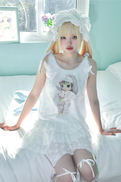 ウィング レーススリムノースリーブワンピース