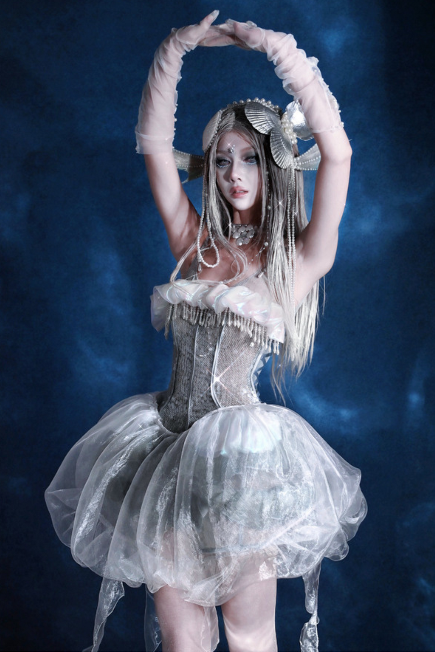 [Reservations] Heavy Duty Sequined Herringbone Jellyfish Beach Dress