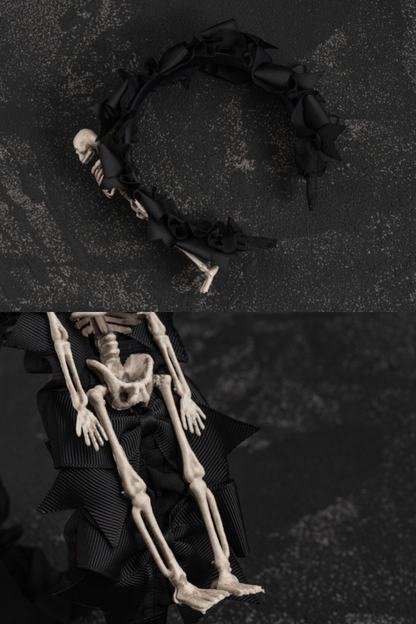 スカルリボンヘアーアクセサリー