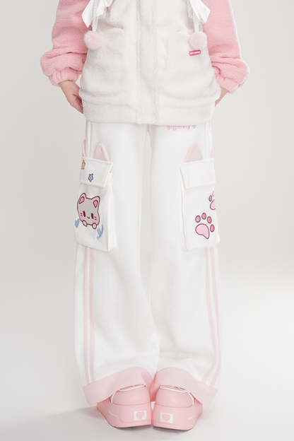 キュートキャットイヤースポーツスウェットパンツ