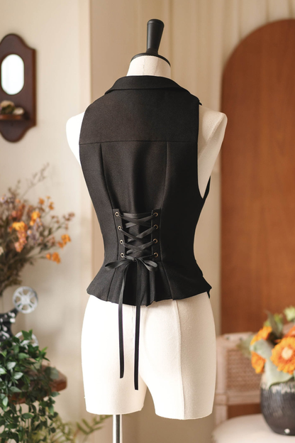 Retro Chic Waist Cinching Vest