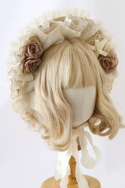 Elegant lace ribbon hood